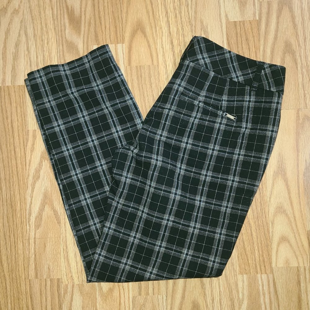White House Black Market Checkered Ankle Pants